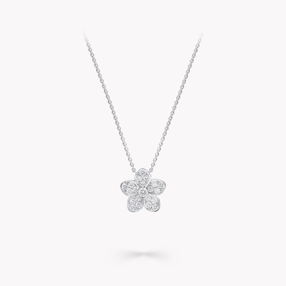Wild Flower Pavé Diamond Pendant